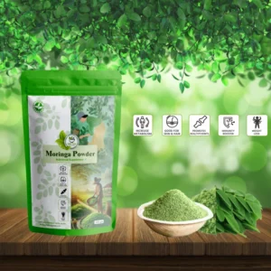 100% Natural Farm Grown Moringa Leaves (Drumstick) Powder | For Immunity, Digestion, skincare and Haircare | No Chemical Fertilizers and Pesticides Used