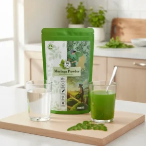 100% Natural Farm Grown Moringa Leaves (Drumstick) Powder | For Immunity, Digestion, skincare and Haircare | No Chemical Fertilizers and Pesticides Used